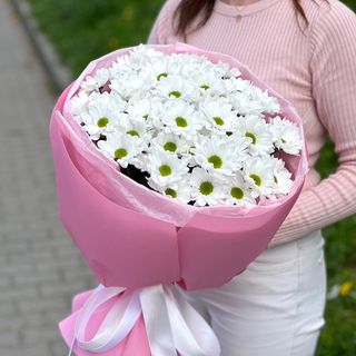 Bukiet z białej chryzantemy