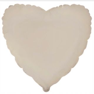 Balon foliowy kremowy Serce 18''
