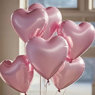 Balon foliowy różowo-matowy Serce 18''