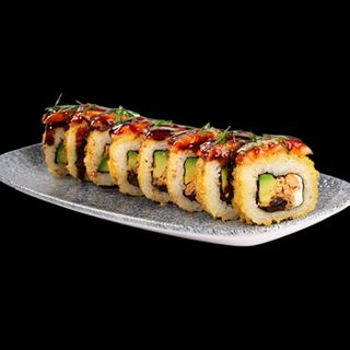 3. PREMIUM Chrupiące uramaki łosoś teriyaki