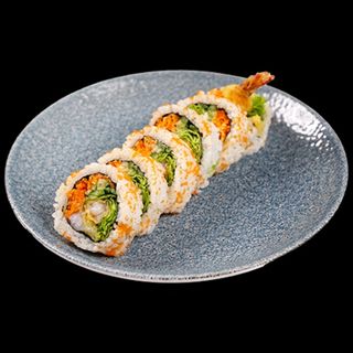 83. Uramaki Krewetki w tempurze z chrupkami z tempury
