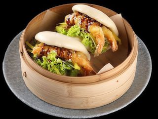 117.Sandwich gua bao z krewetkami w tempurze 2 szt.