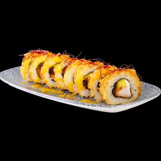 46. Chrupiące uramaki z kurczakiem i mango 6 szt.