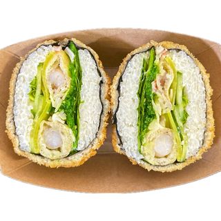 Sushi burger z krewetkami powiększony