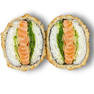 Sushi burger z pieczonym łososiem normalny