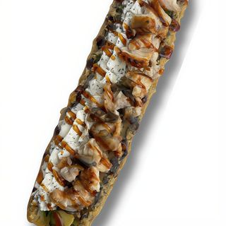 Roll dog z pieczonym łososiem