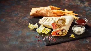 Dürüm Kebap z mięsem i frytkami (Amerykański)