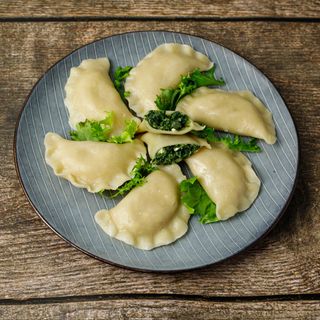 Pierogi ze szpinakiem i serem feta