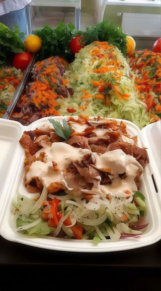 Döner Kebap na talerzu - mała porcja