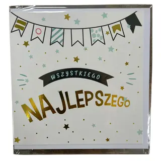 Kartka WSZYSTKIEGO NAJLEPSZEGO z gwiazdkami