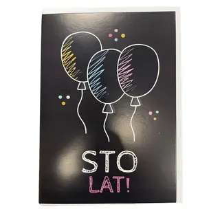 Kartka STO LAT baloniki