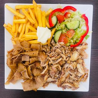 Talerz kebab mięso mieszane (extra)