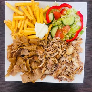 Talerz kebab mięso mieszane (mega)