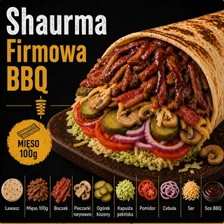Shaurma Firmowa BBQ Powiększona 500g
