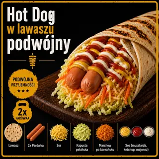 Hot Dog w lawasze Podwójny