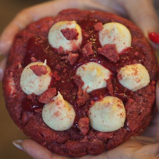 Crumble cookie malina