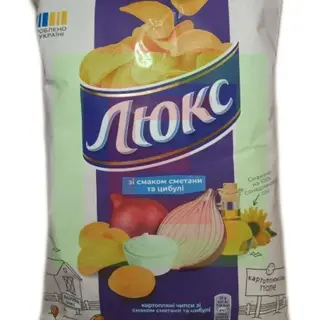Łuks Chipsy ziemniaczane o smaku śmietany i cebuli (125 g)