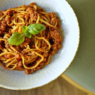 Spaghetti Bucatini alla Bolognese