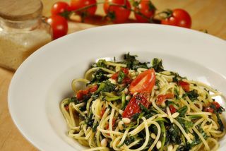 Spaghetti con Spinaci