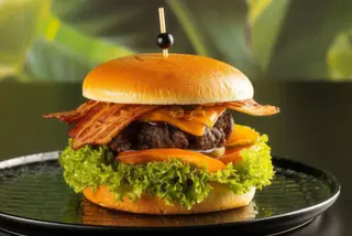 Bacone and Cheese Burger 350g