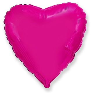 Balon serce ciemny róż 18"