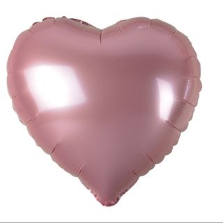 Balon serce jasny róż mat 18"