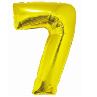Balon z Helem Cyfra 7 złota