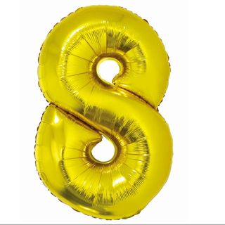 Balon z Helem Cyfra 8 złota