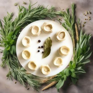 Pierożki z wieprzowiną i imbirem - 9 szt. (gotowane)