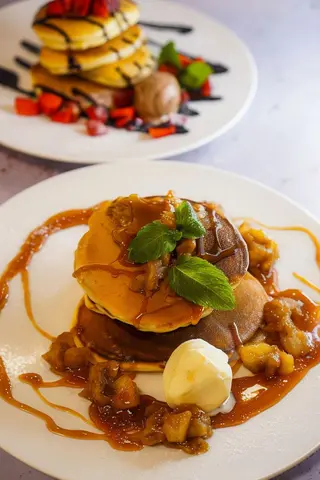 Pancakes z prażonym jabłkiem