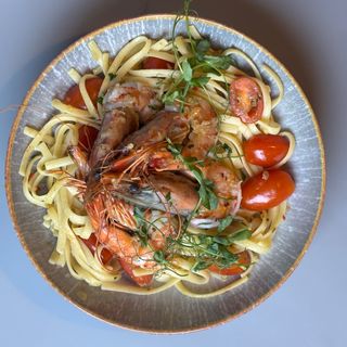 Makaron z krewetkami