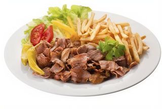 Kebab zestaw z frytkami bez sałatek