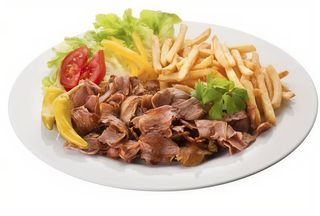 Kebab zestaw z sałatkami bez frytek