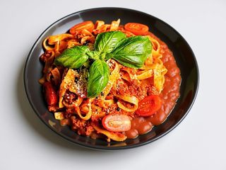 Makaron z krewetkami