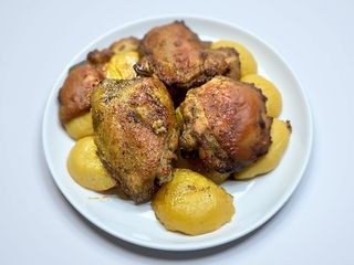 Udko z kurczaka smażone z ziemniakami