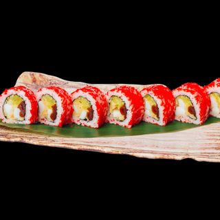 California kalmar w kawiarze z ryby latającej