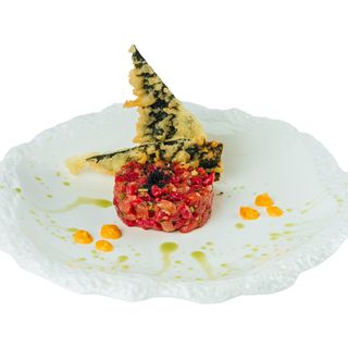 Tatar z polędwicy wołowej&tuńczyka BLUEFIN