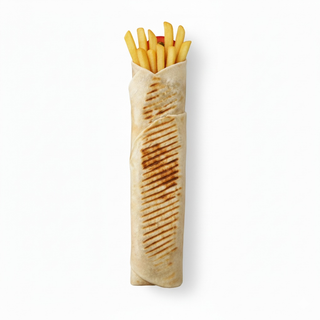 Kebab tortilla amerykański z frytkami mały