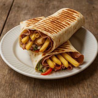 Kebab tortilla Amerykański z frytkami (mały)
