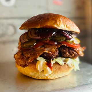 Golden BBQ Chicken Burger