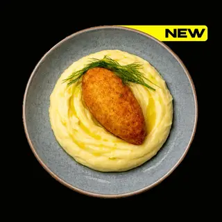 Purée ziemniaczane z kotletem po kijowsku