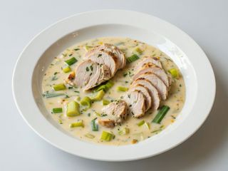 Pierś w sosie porowym
