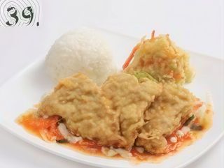 Mintaj w sosie słodko kwaśnym