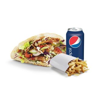 Kebab w bułce zestaw: classic/XXL