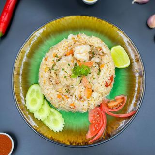 Fried rice prawns