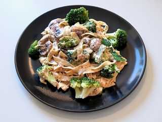 Tagliatelle brokuł i pieczarka