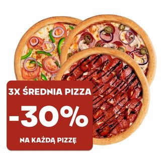 Zestaw 3x Średnia Pizza