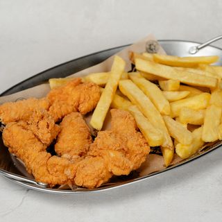 Box stripsy i frytki belgijskie