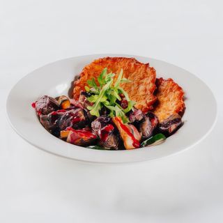 Wątróbka na plackach ziemniaczanych