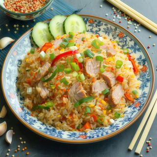 Ryż smażony po tajsku z wieprzowiną